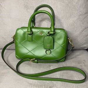 Tory Burch Robinson Stitched Square Satchel with Removable Strap